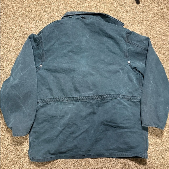 Carhartt Canvas Flannel Lined Snap Button Jacket Forest Green XL - Picture 2 of 6